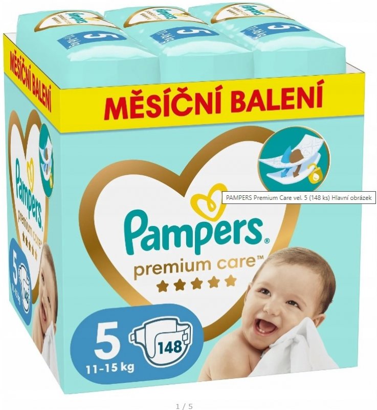 Hodnocení Pampers Premium Care 5 148 ks