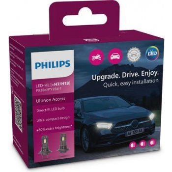 Philips LED H7/H18Ultinon Access 11972U2500CX 12V 16W PX26d, PY26d-1 2 ks
