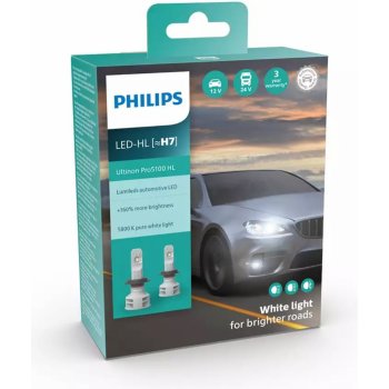 Philips Ultinon Pro5100 HL H7-LED PX26d 12/24V 12W 11972U51X2 2 ks