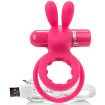 SCREAMING O NABÍJECÍ VIBRAČNÍ EREKČNÍ KROUŽEK S RABBIT - O HARE- Barva: RŮŽOVÁ