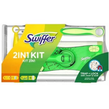 Swiffer 2v1 Kit mop + náhradní prachovka na podlahu 8 ks + násada malá + prachovka 1 ks sada