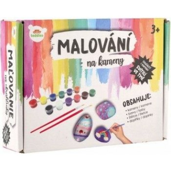 Teddies Malování na kameny/oblázky svítící ve tmě s barvami se štětci s doplňky
