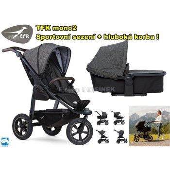 TFK Mono2 stroller air wheel + carrycot 2023 Premium Anthracite