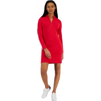 Tommy Hilfiger dámské mikinové šaty Turtleneck červené