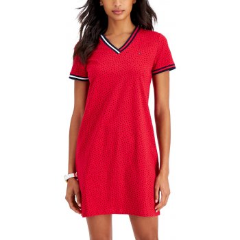 Tommy Hilfiger dámské šaty Dot-Print červené