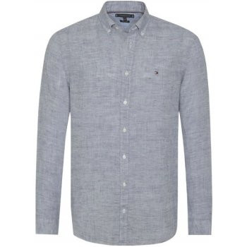 Tommy Hilfiger lněná košile slim melange MW0MW09884