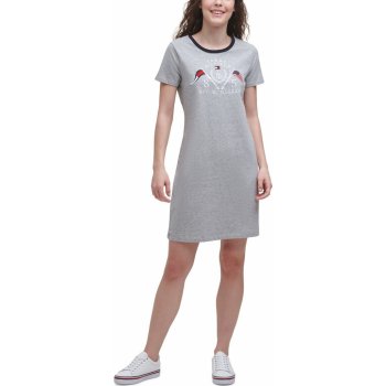 Tommy Hilfiger Signature Crest T-shirt dress šedá