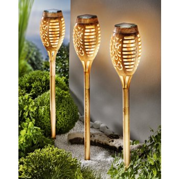 Weltbild Solární pochodeň Bamboo Flame se zápichem/klipem, 3 ks 839406