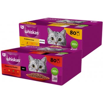 WHISKAS Adult Classic Meals Adult drůbeží kousky 80 x 85 g