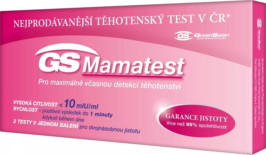 Recenze GS Mamatest 10 těhotenský test 2 ks