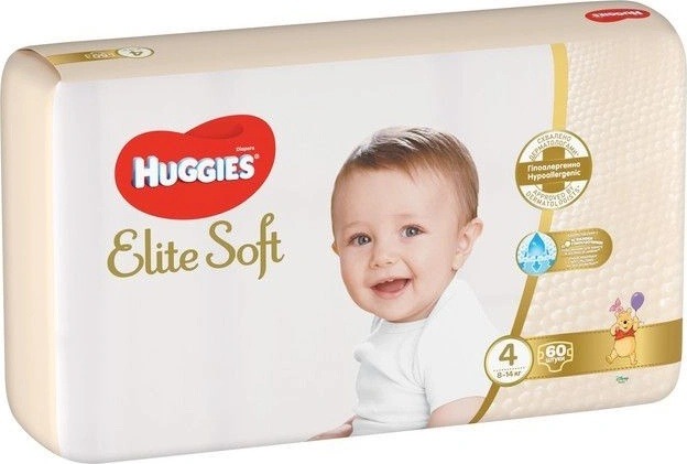 Recenze HUGGIES Elite Soft 4 8-14 kg 60 ks