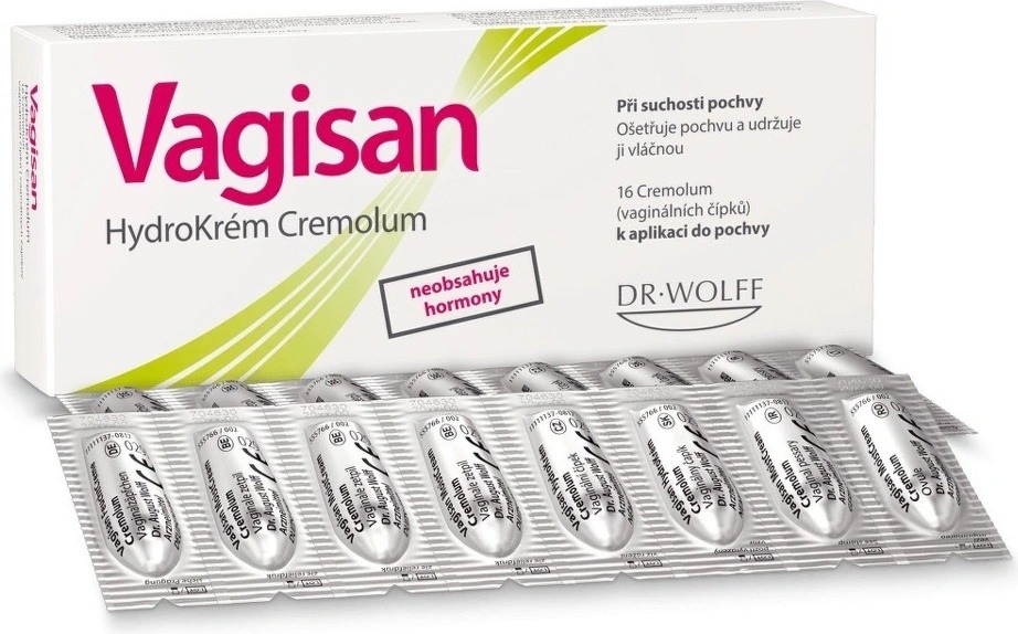 Poznámky k Vagisan HydroKrém Cremolum vaginální čípky 16 ks