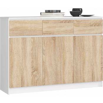 Ak furniture Karolína 140 cm 3 skříňky a 3 šuplíky