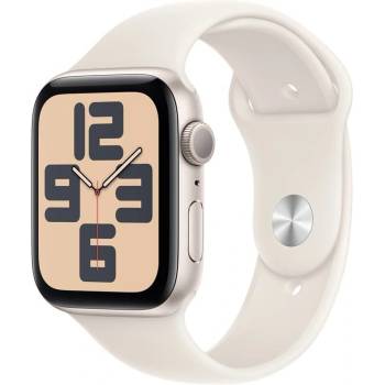 Apple Watch SE (2024) GPS 40 mm Hvězdně bílý hliník s hvězdně bílým sportovním řemínkem S/M MXEF3QC/A