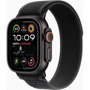 Apple Watch Ultra 2 49mm černý titan s černým trailovým tahem M/L MX4V3CS/A