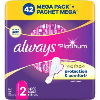 Always Platinum Super velikost 2 Vložky s křidélky 42 ks