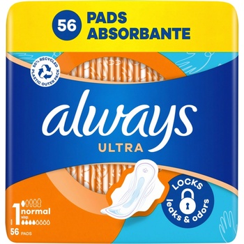 Always Ultra Normal hygienické vložky Vel. 1 s křidélky 56 ks