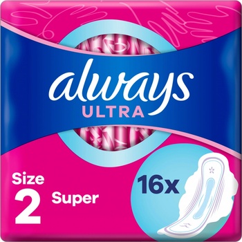 Always Ultra Super hygienické vložky s křidélky 16 ks