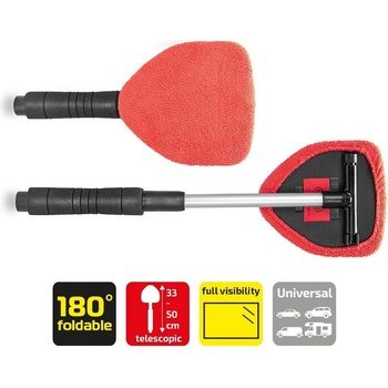 APA Teleskopická stěrka na odmlžení a čištění oken auta se škrabkou na led