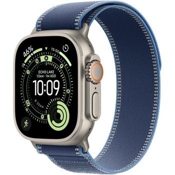 Apple Watch Ultra 3 (2025) 49mm Přírodní titan s modrým/jasně modrým trailovým tahem M/L MEWU4QC/A