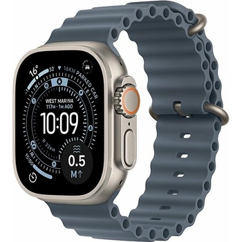 Apple Watch Ultra 3 (2025) 49mm Přírodní titan s ocelově modrým oceánským řemínkem MEWH4QC/A
