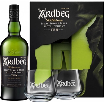 Ardbeg 10y 46% 0,7 l (dárkové balení 2 sklenice)