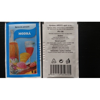 Aroco Potravinářská barva prášková Modrá 5 g