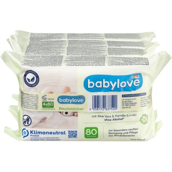 Babylove vlhčené ubrousky aloe vera 320 ks