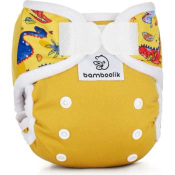 Bamboolik novorozenecké hořčicová + dinosauři