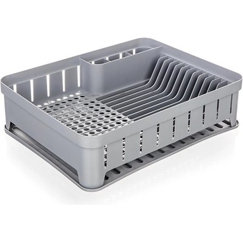 BANQUET Odkapávač na nádobí myKITCHEN Color 40 × 31 × 12 cm, plastový, šedá silver