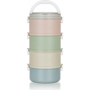 Banquet Plastový jídlonosič Avanza, 2,8 l, 4 díly, multicolor
