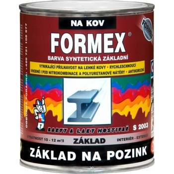 Barvy A Laky Hostivař Formex základní barva na pozink Šedá S2003/0110 0,6L