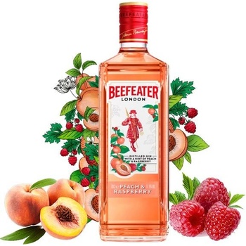 Beefeater Peach & Raspberry 37,5% 0,7 l (holá láhev)