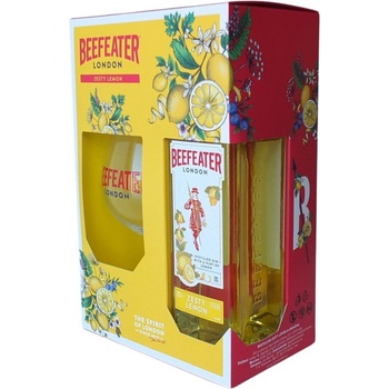 Beefeater Zesty Lemon 37,5% 0,7 l (dárkové balení 1 sklenice)