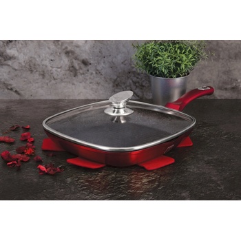 BerlingerHaus grilovací s mramorovým povrchem Metallic Line červená 28 cm