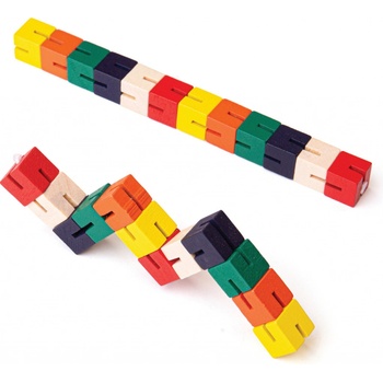 Bigjigs Toys hlavolam barevný had