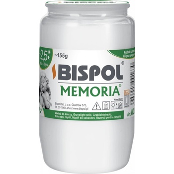 Bispol Memoria hřbitovní svíčka bílá 155 g