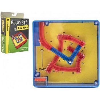 Bonaparte Bludiště hlavolam Přes most plast 12x12cm balanční hra