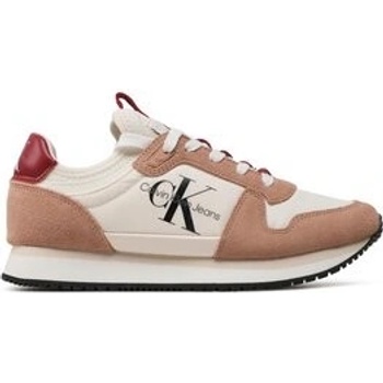 Calvin Klein sneakersy Jeans Runner Sock Laceup Ny YW0YW00840 Ancient white/Cafe Creme