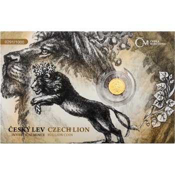 Česká mincovna Zlatá mince Český lev 2024 stand 1/25 oz