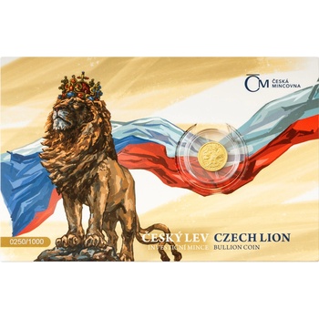 Česká mincovna Zlatá mince Český lev 2025 stand 1/25 oz