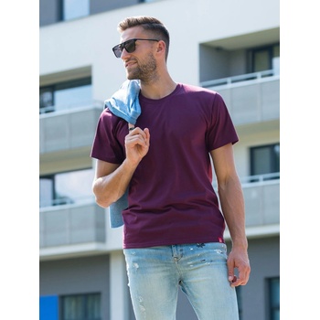 CityZen bavlněné tričko proti pocení bordó kulatý výstřih