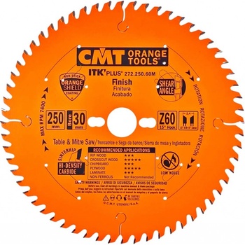 CMT ITK Ultra tenký kotouč pro příčné řezy D250x2,4 d30 Z60 HM