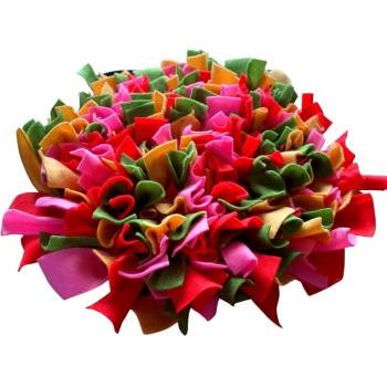 Čmuchacíkoberečky.cz Čmuchací kobereček extra hustý ŽLUTO RŮŽOVO TYRKYSOVO SVĚTLE 30 x 15 cm