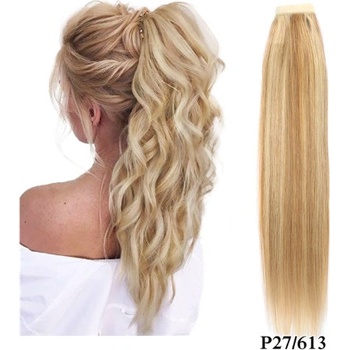 Culík z pravých vlasů na prodlužování vlasů 40cm 27/613 - tmavá blond / nejsvětlejší blond