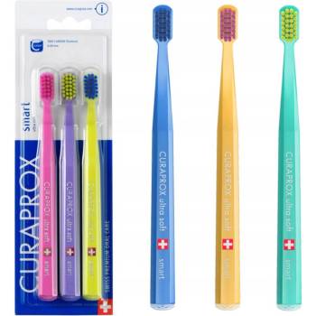 Curaprox 7600 Smart Ultra Soft zubní kartáček s krátkou hlavou pro děti 3 ks