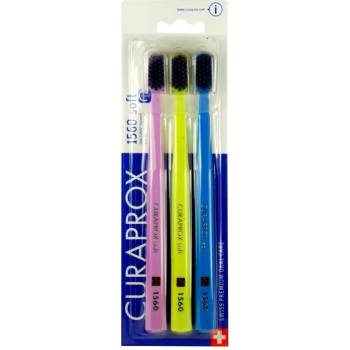 Curaprox CS 1560 Fialová zelená modrá soft 3 ks
