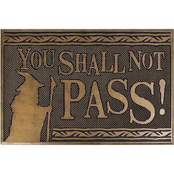 CurePink Gumová The Lord Of The Rings Pán prstenů You Shall Not Pass (60 x 40 cm) hnědá [GP85483]