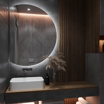 Daramio Kulaté zrcadlo s LED osvětlením E6 60x80 cm