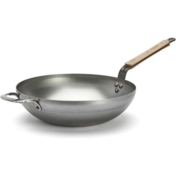 de Buyer WOK pánev 5717.32 WOK MINERAL B BOIS 32 cm dřevěná rukojeť a ouško